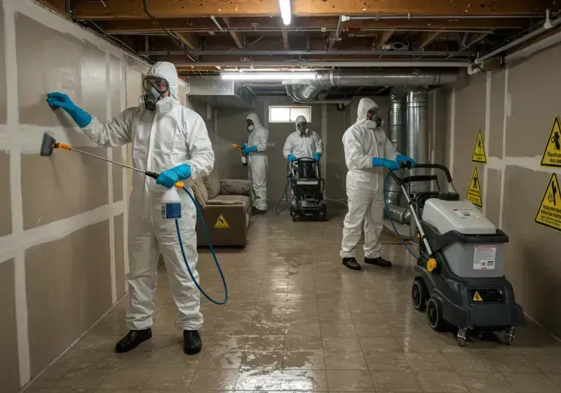 Basement Moisture Removal and Structural Drying process in Santa Fe, NM